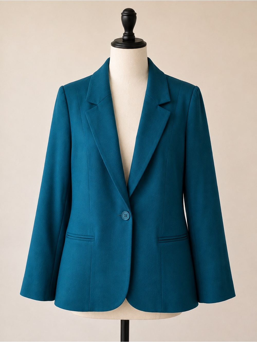Teal Single-Button Women's Blazer
